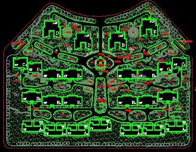 某住宅区景观建设施工图免费下载与园林绿化设计施工指南